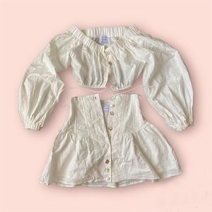 CUTE WHITE TOO AND CORSET SKIRT FROM SABO SKIRT